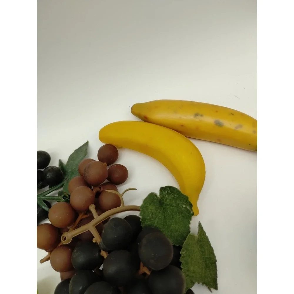 Vintage MCM Faux Fruit Realistic Plastic Rubber Artificial Lot of 13 Cherries